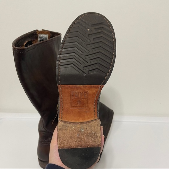 Frye Tall Boots - 6 Brown Distress 💛 - Picture 4 of 6